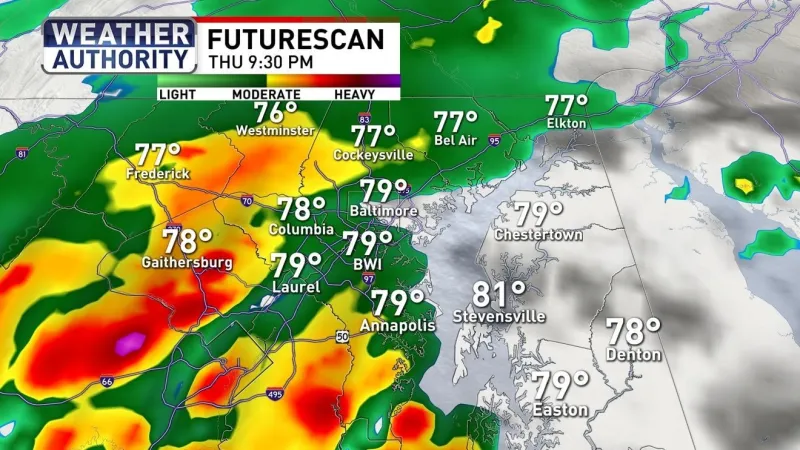 Next weather-maker brings heat, humidity, and storms into Maryland