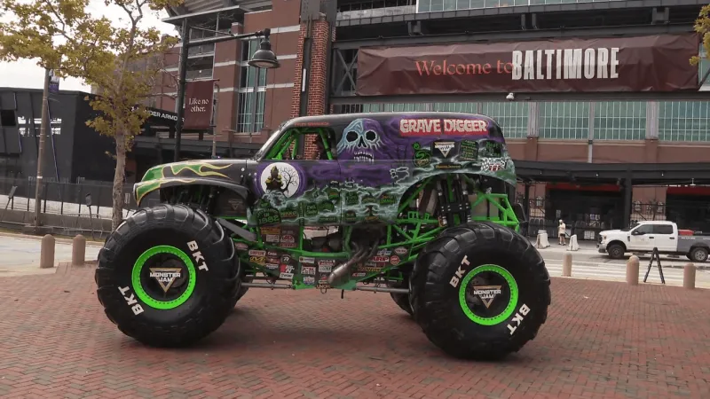 Grave Digger rolls into M&T Bank Stadium for sneak peek ahead of 2027 Monster Jam show