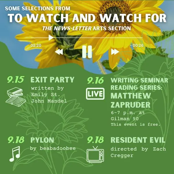 To watch and watch for: Week of Sept. 13