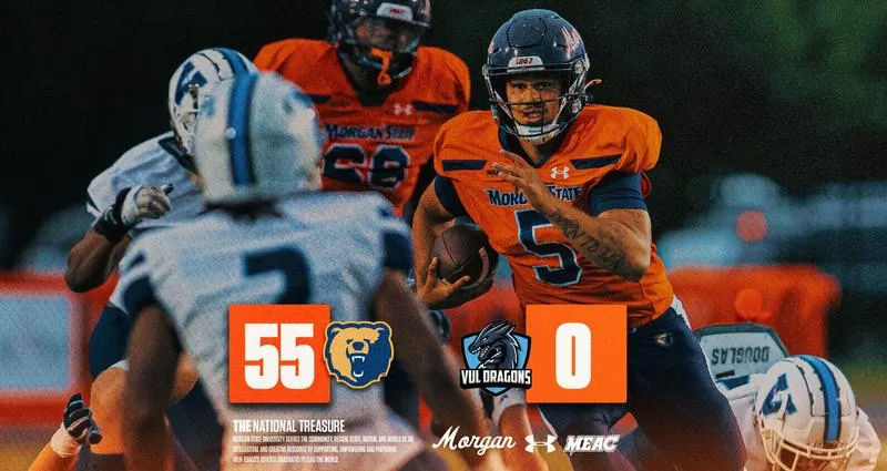 Morgan State Rolls to 55-0 Shutout in Home Opener