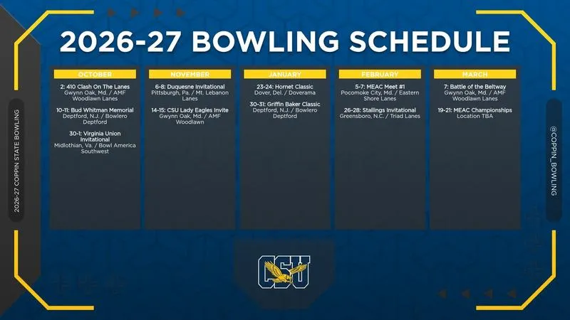Bowling Releases 2026-27 Season Schedule Featuring Three Home Competitions