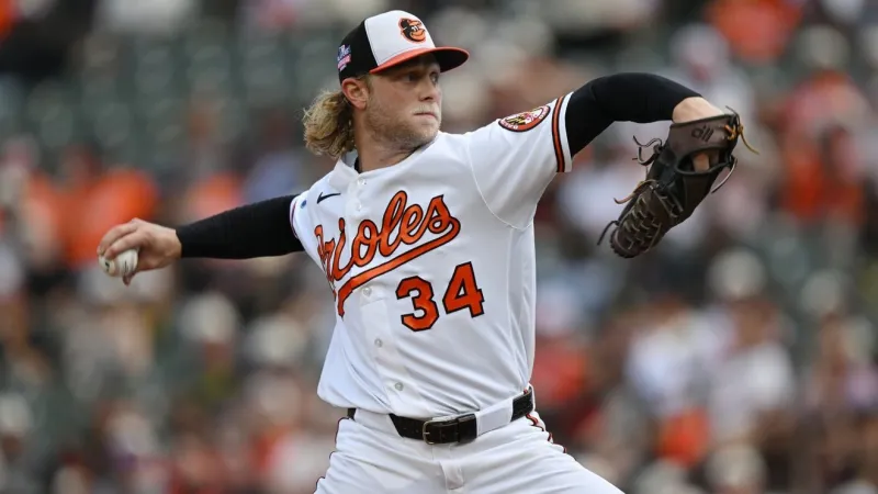SUN: Orioles' Shane Baz exits early vs. Mets after 105 mph comebacker off elbow