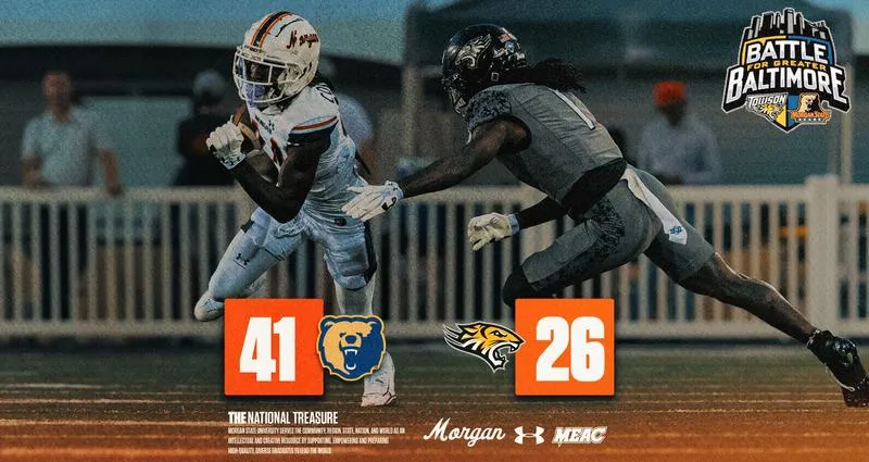 Morgan State Ends 17-Year Drought Against Towson with 41-26 Victory
