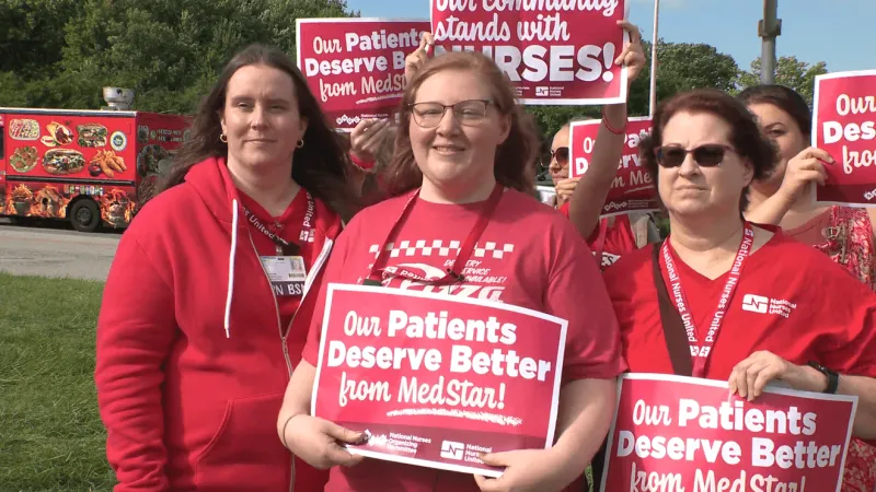 MedStar Franklin Square nurses rally over staffing, patient safety concerns
