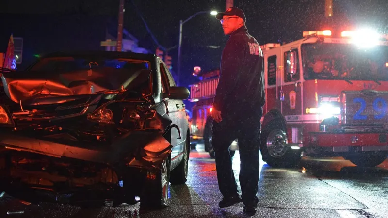 Multiple hospitalized after two-vehicle crash in Baltimore's Central Park Heights