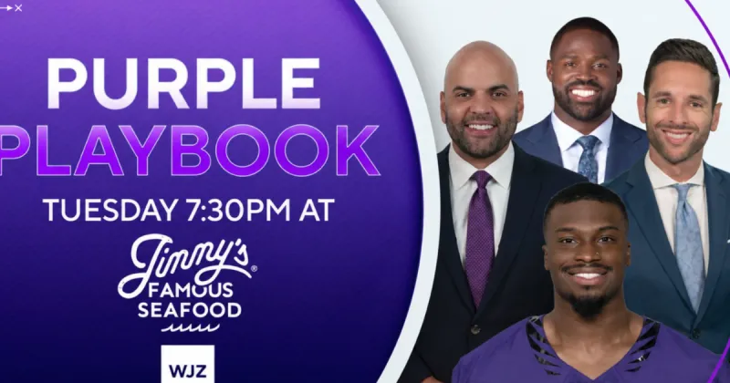 WJZ's Purple Playbook returns to Jimmy's Famous Seafood with Ravens star Tez Walker