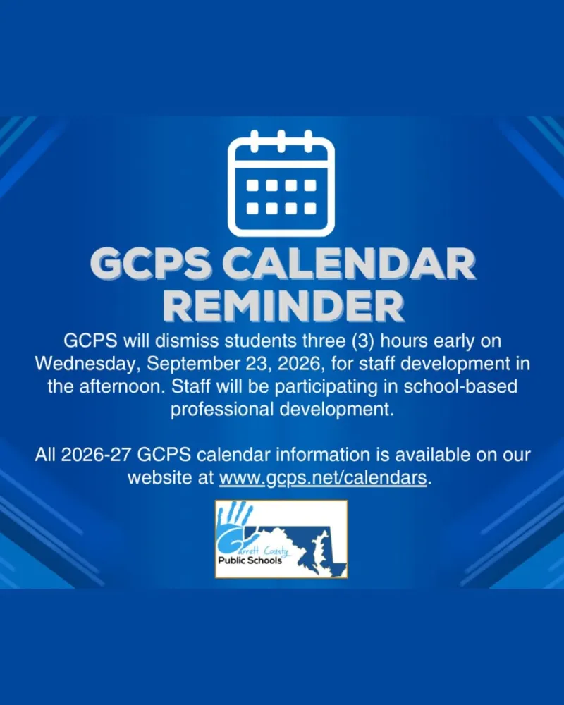 GCPS Calendar Reminder: 3-Hour Early Student Dismissal 9/23/26