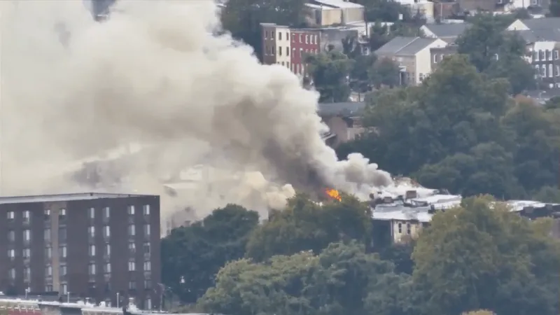 Apartment fire breaks out in west Baltimore's Harlem Park neighborhood