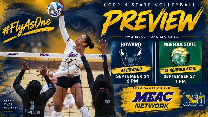 Volleyball Opens MEAC Play at Howard, Norfolk State This Week
