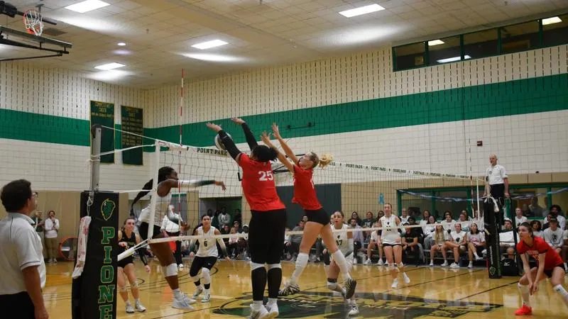 McNair's Career Day Powers Volleyball Past Pioneers in Road Win