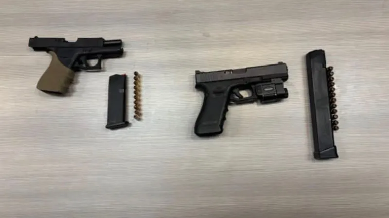 Three men arrested after flashing gun at woman near Overlea