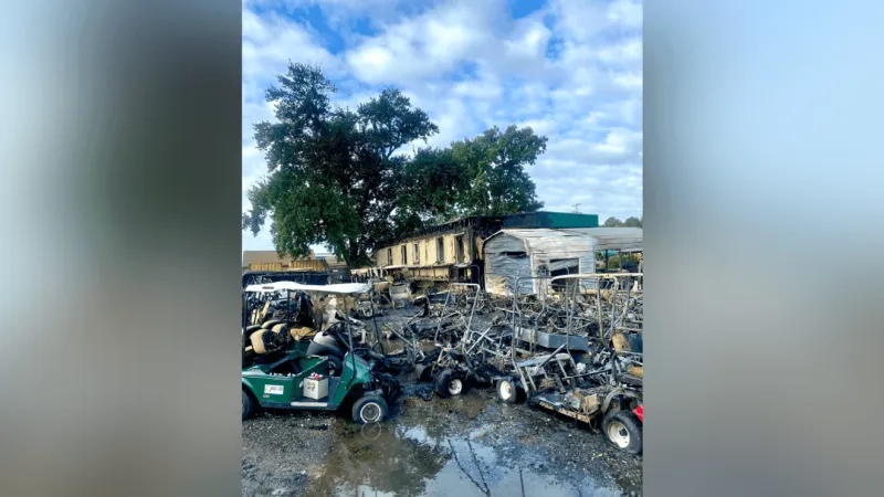 Fire damages more than 160 golf carts at Brandywine business