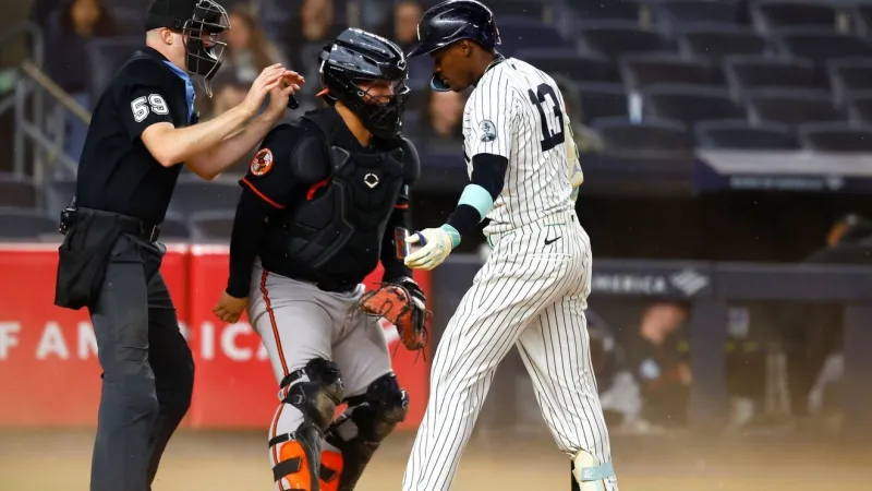 Volpe hits 2-run double in 6th inning and Yankees beat Orioles 6-3 for doubleheader split