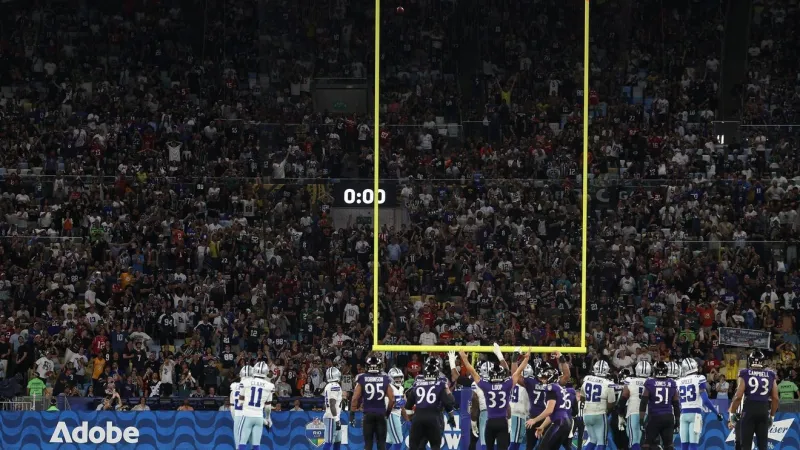 Jackson's pass, alert timeout lead to Loop's 56-yard field goal as Ravens beat Cowboys