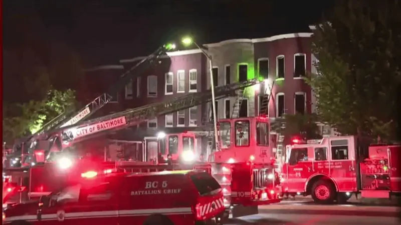 2 people rescued from early morning house fire on W. North Avenue in Baltimore
