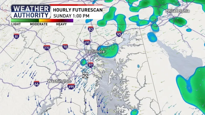 Cloudy, Cool & Misty For Ravens Game Day; Drier Week Ahead