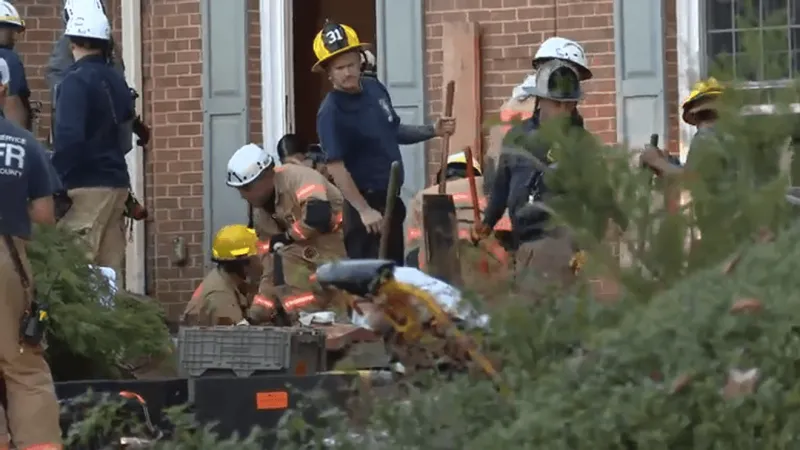 Utility worker rescued after being trapped in trench collapse in Potomac, Md.