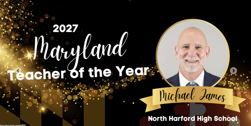 North Harford High School English teacher Michael James named first Maryland Teacher of the Year from HCPS since 1996