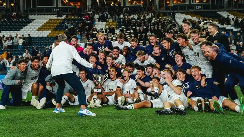 McBride's Late Goal Seals Men's Soccer's High-Scoring Win in Army-Navy Cup XV