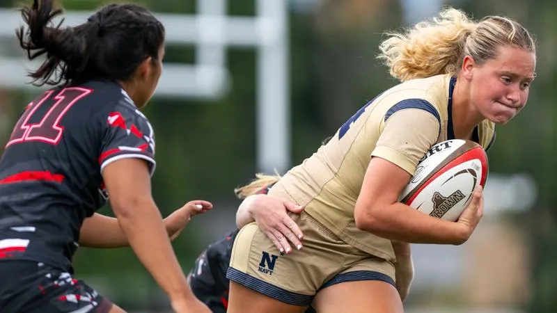 Peugeot and Gabbard Notch Two Tries Apiece in Navy's Loss to Harvard