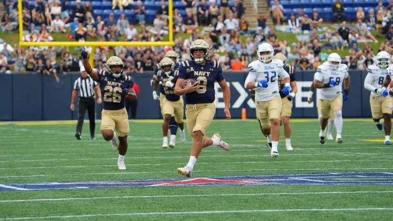 Gutierrez Rushes for 232 Yards, Leads Navy to 34-26 Comeback Win Over Tulsa