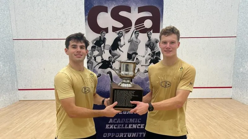 Navy's Graziano and Hodgson Upend Defending Champions to Claim U.S. Intercollegiate Squash Doubles Championship