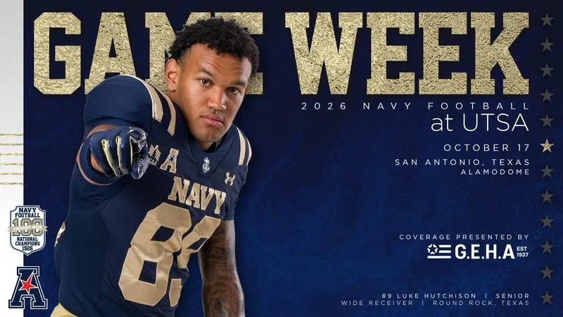 Navy Football Back In Action Saturday Night Under the Lights at UTSA