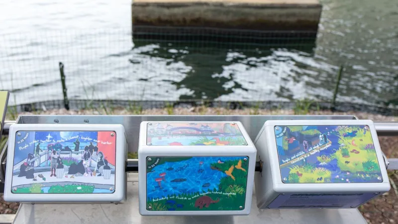 National Aquarium unveils interactive art installation envisioning Inner Harbor's future