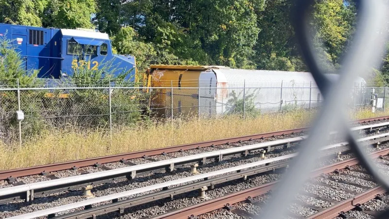CSX train car derails near Montgomery College campus in Rockville