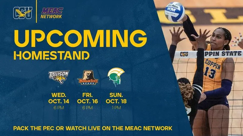 Volleyball Opens Homestand Wednesday Against Towson; Hosts MEAC Rivals Over Weekend