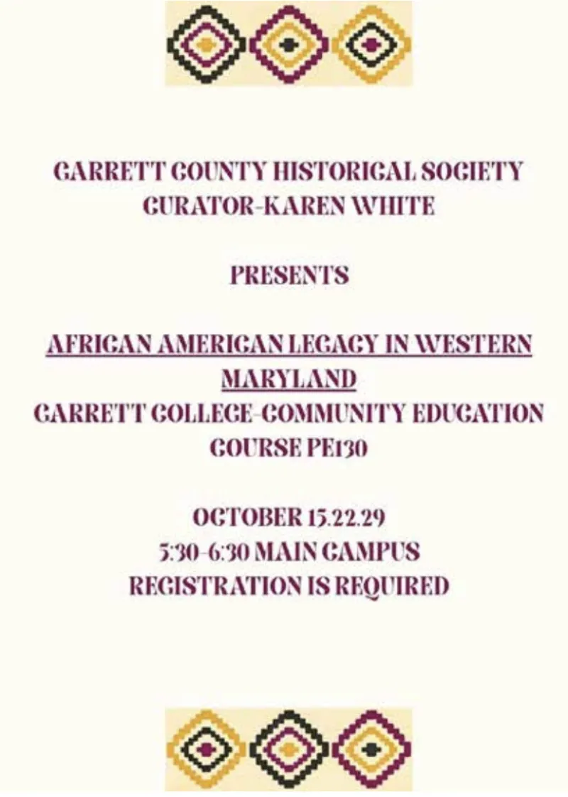 African American Legacy in Western Maryland Course -- PE130