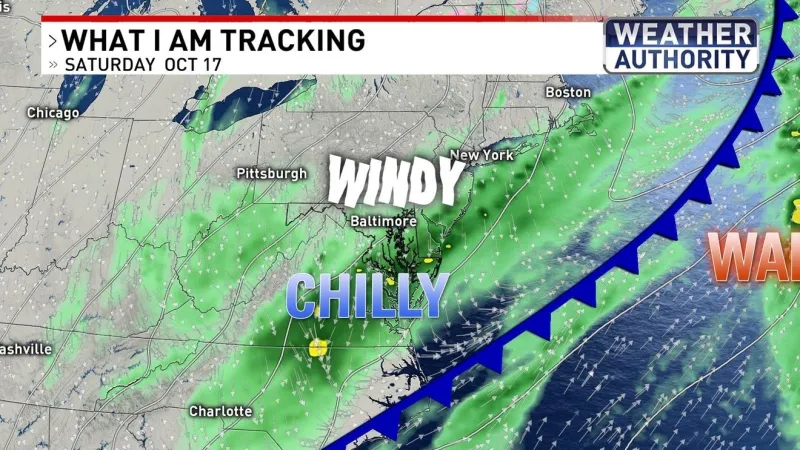 Summer warmth and storms ahead of a chilly October weekend
