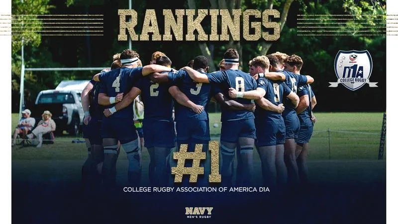 Men's Rugby Ranked No. 1 in Season's First CRAA Power Rankings