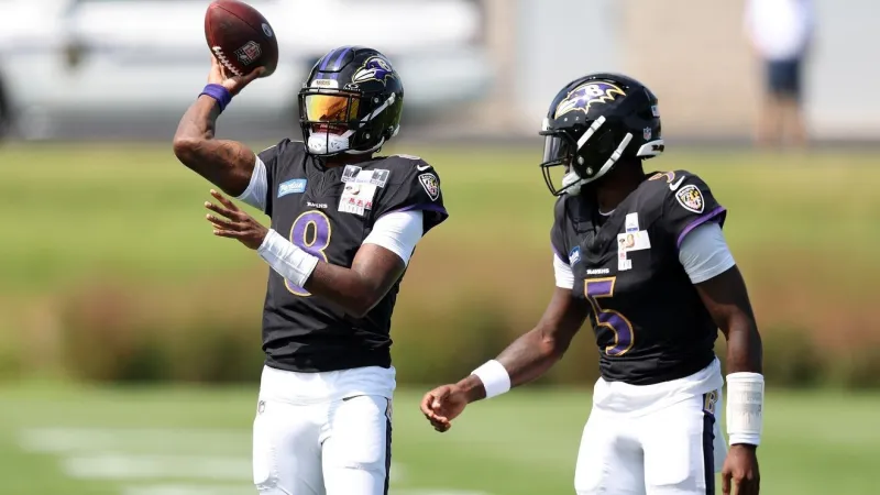Lamar Jackson absent again at the start of practice for the Ravens