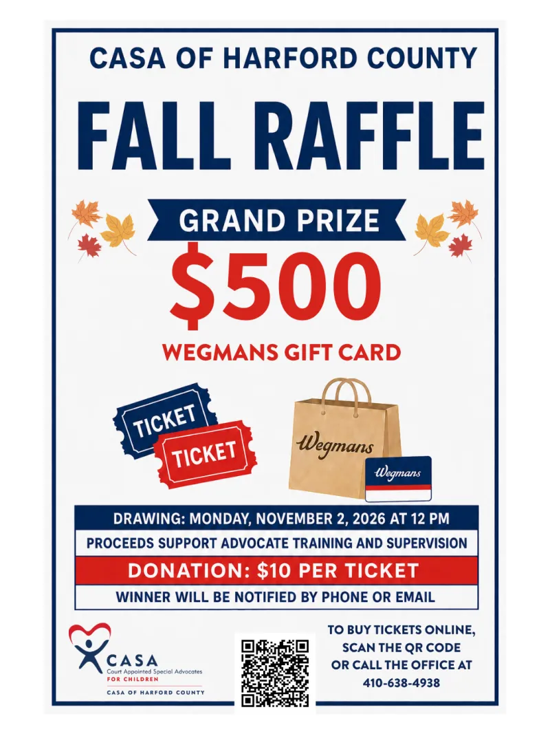 CASA to raffle $500 Wegmans gift card to support its volunteer training