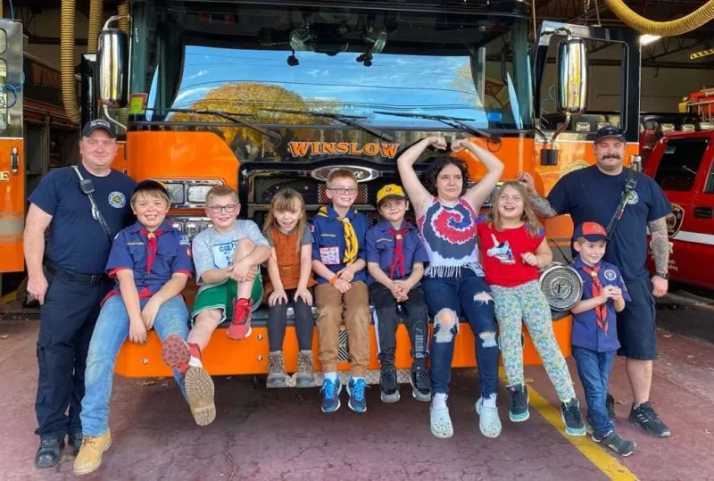 PHOTO: Winslow Cub Scouts visit fire house