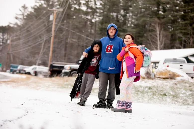 Photo: Waiting for the bus in Bethel