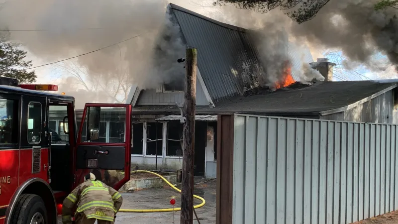 Home destroyed in Naples fire