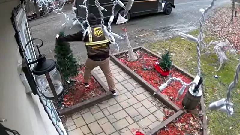 UPS driver fixes family's Christmas tree that blew over from wind in Vassalboro