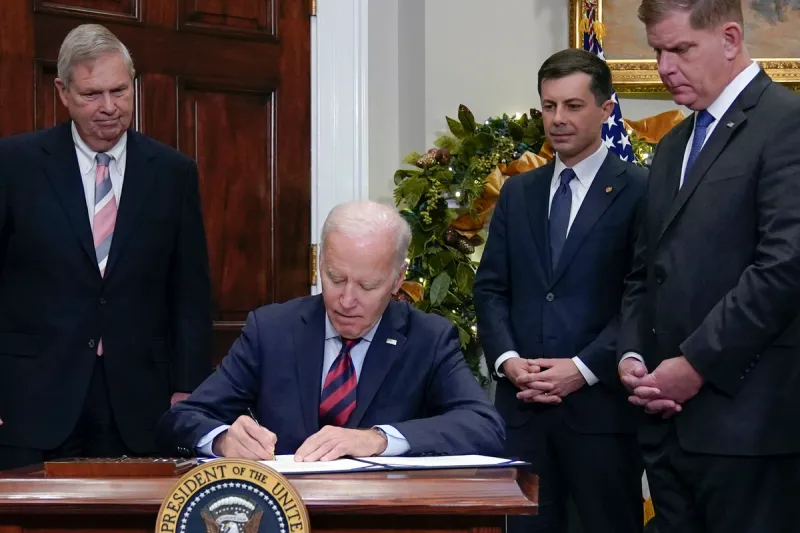 Joe Biden signs bill to avert freight rail strike