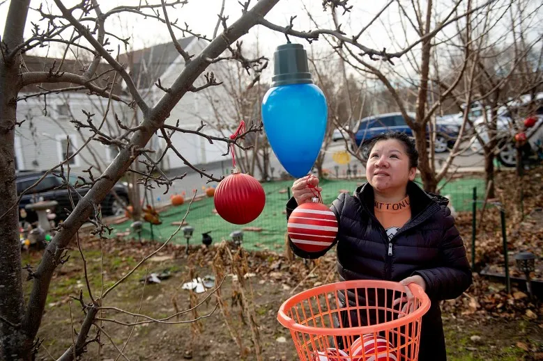Photo: Decorating for Christmas