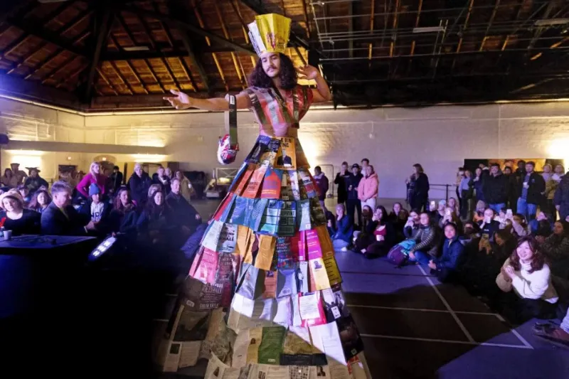 Video: 'Really cool outfits out of trash'