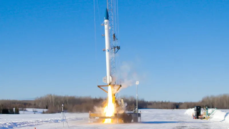 Maine aerospace company launches its largest rocket test