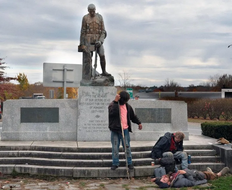 Photos: Homeless people in central Maine brave the elements