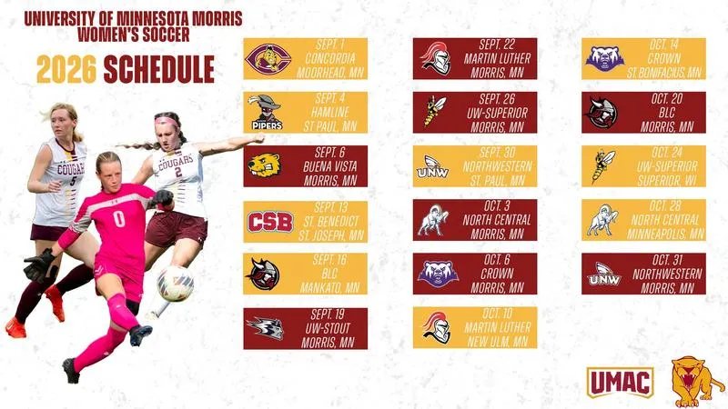 Minnesota Morris Women's Soccer Announces 2026 Matchups