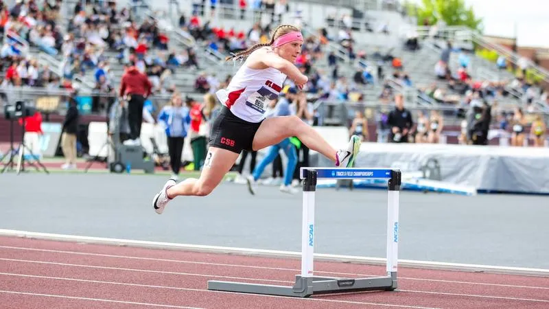 At the NCAA DIII Nationals, Lauren Berg places 15th in the 400-meter hurdles