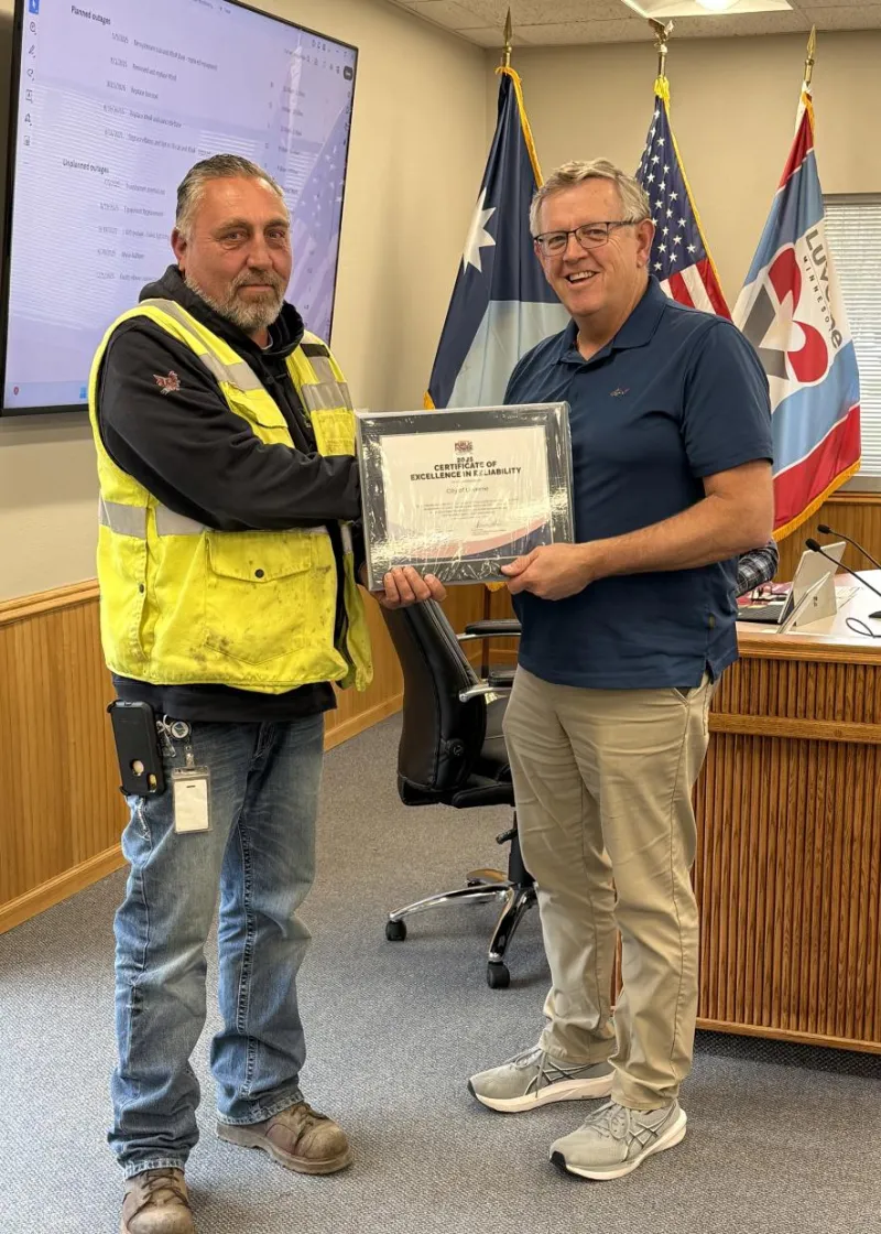 City of Luverne recognized for electric service to the community