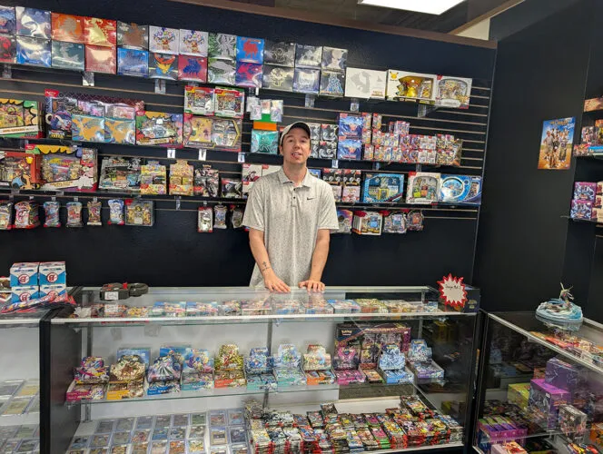 New downtown merchant dealing his cards