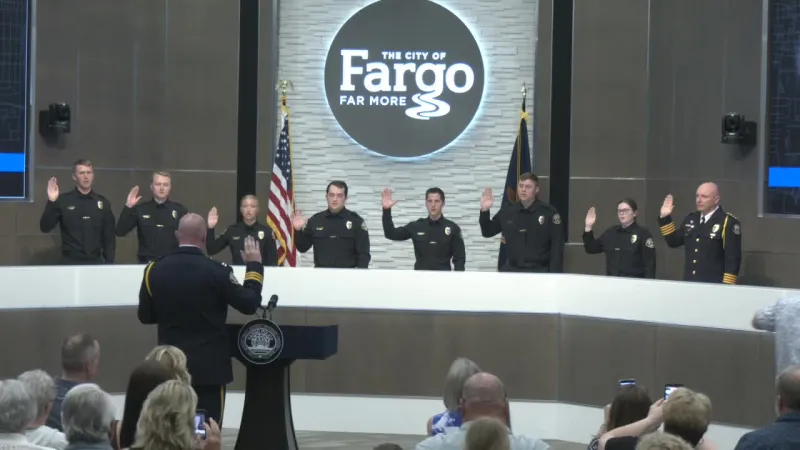 Fargo Police Department welcomes seven new officers and 39th Police Chief