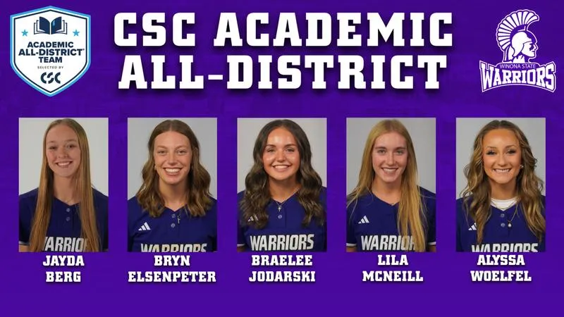 FIVE WARRIORS EARN SOFTBALL CSC ACADEMIC ALL-DISTRICT HONORS